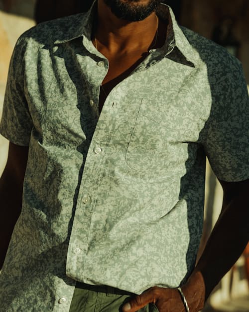 lifestyle image of Poplin Draftsman Short Sleeve Shirt
