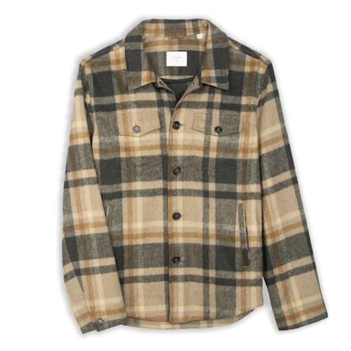 laydown image of Plaid Mo Shirt Jacket