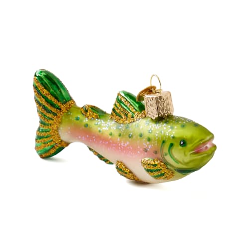 laydown image of Alpine Rainbow Trout Ornament