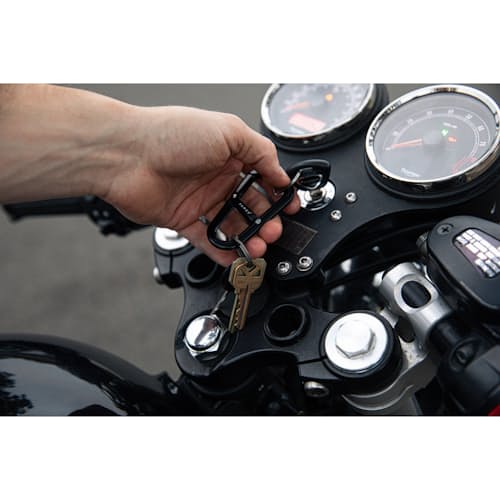 laydown image of Titanium Key Ring- 3 pack