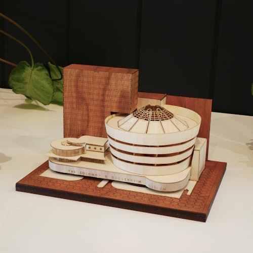 laydown image of DIY Guggenheim Museum Architectural Model