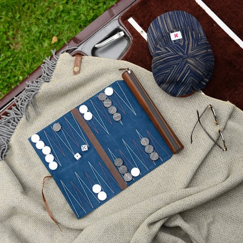 laydown image of Travel Backgammon Set