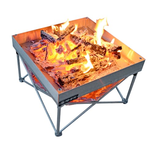 laydown image of Pop-Up Fire Pit and Heat Shield Combo Kit
