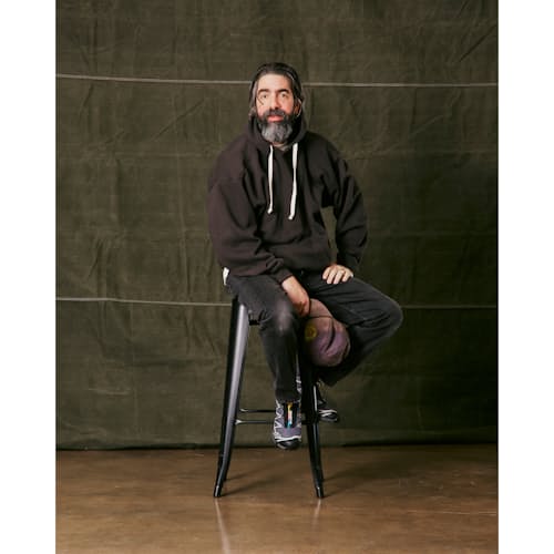on model image of Vintage Wash Pullover Sweatshirt