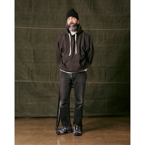 on model image of Vintage Wash Pullover Sweatshirt