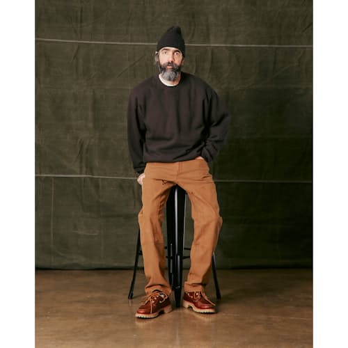 on model image of Vintage Wash Crewneck Sweatshirt