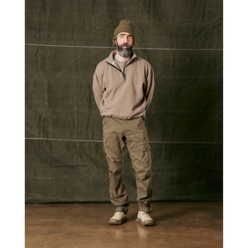 on model image of Vintage Wash Quarter-Zip Sweatshirt