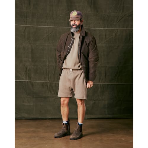 on model image of Vintage Wash Crewneck Sweatshirt