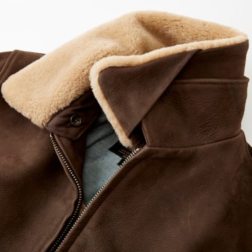 laydown image of Golden Bear Leather Bomber