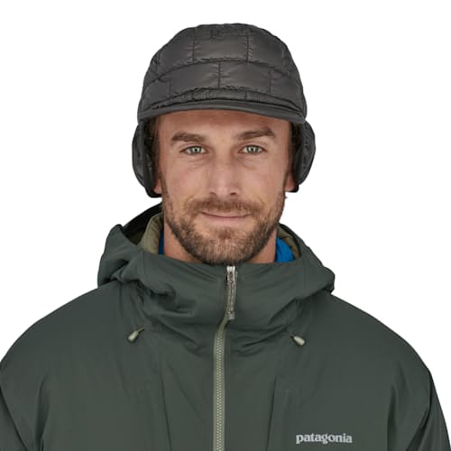 laydown image of Nano Puff Earflap Hat