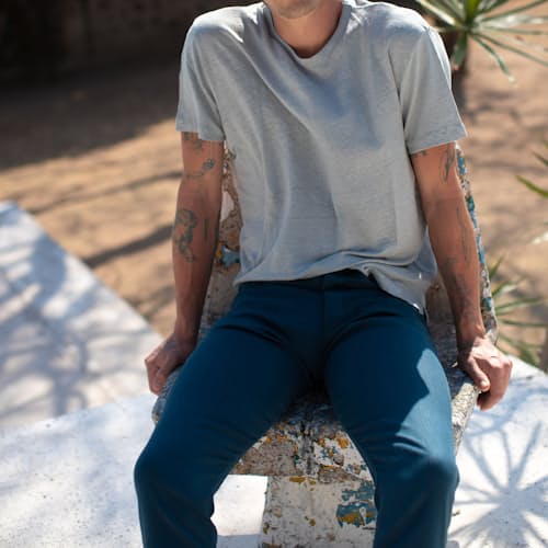 lifestyle image of Cham Linen Pants
