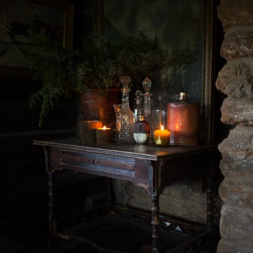 laydown image of Whiskey River Candle