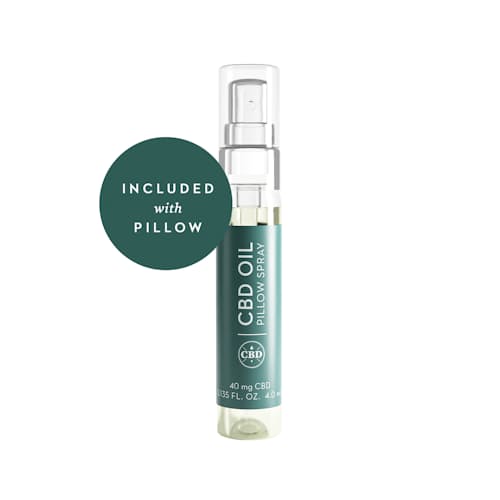 laydown image of Zoned Dough Pillow + CBD Oil - King