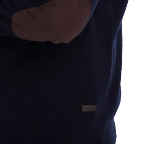 laydown image of Essential Patch Half Zip Sweater