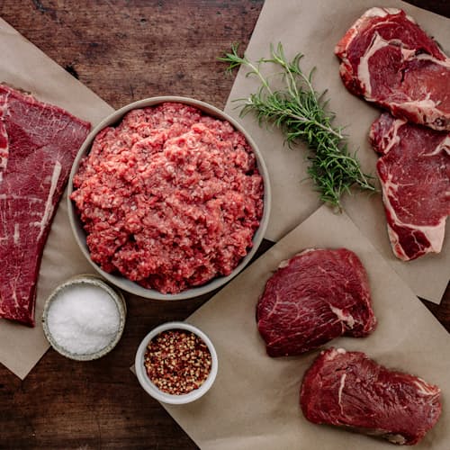 laydown image of Steaks & Burger Bundles - Exclusive