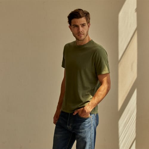 lifestyle image of Supima Crew T-Shirt