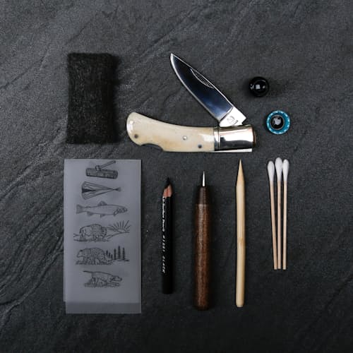 laydown image of Scrimshaw Knife Kit