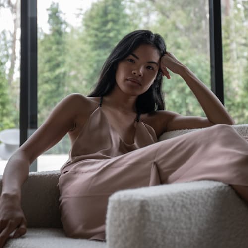 laydown image of Washable Silk Cami Pant Set