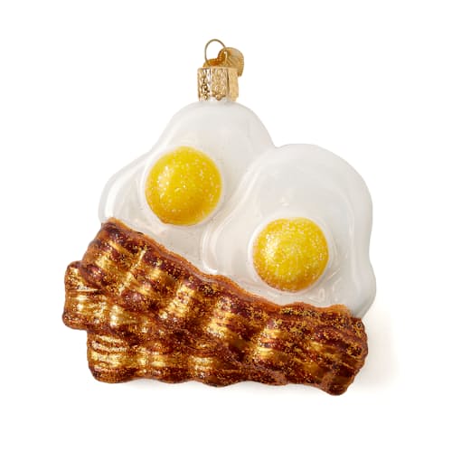 laydown image of Bacon and Eggs Ornament