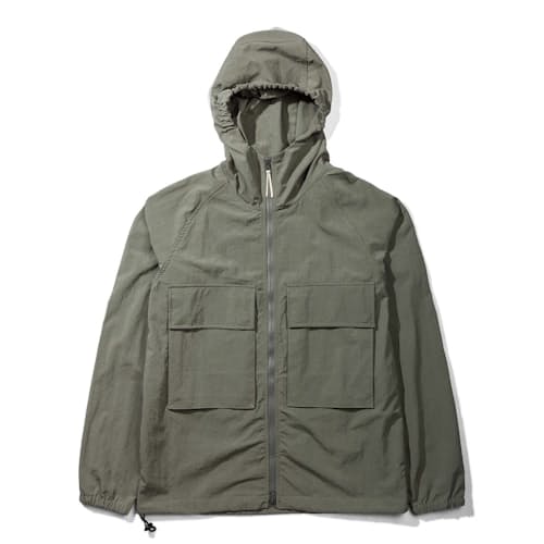 laydown image of Hooded Windbreaker Jacket