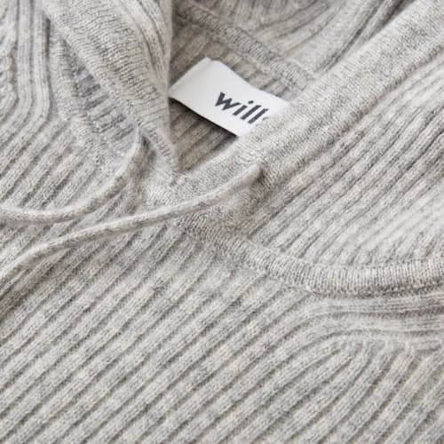 laydown image of Women's Luxe Ribbed Hoodie