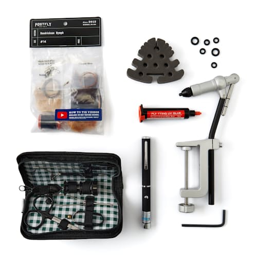 laydown image of Fly Tying Kit - Trout