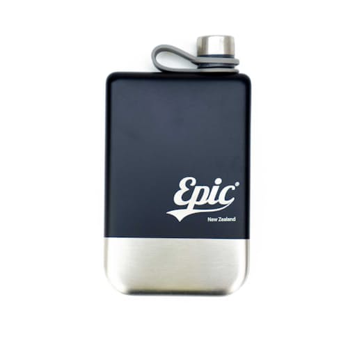 laydown image of Good Libations Stainless Hip Flask