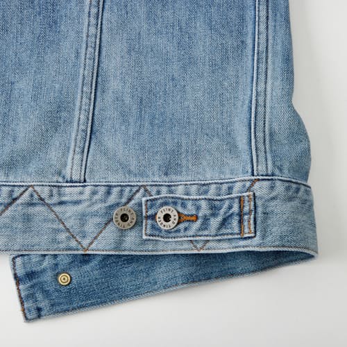 laydown image of Denim Trucker Jacket