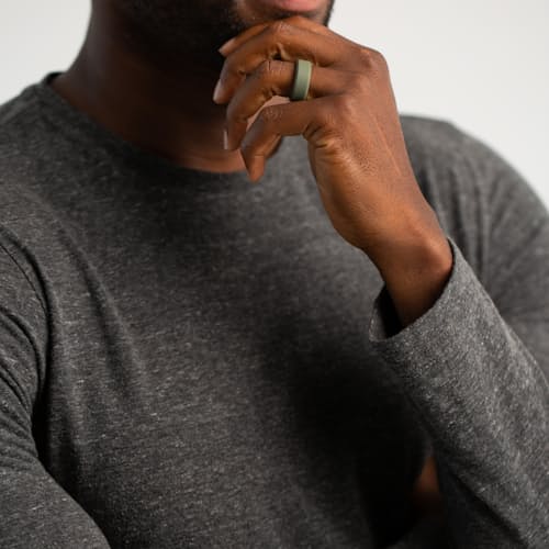laydown image of Bevel Classic Silicone Ring