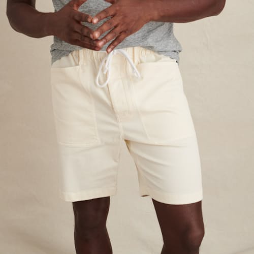 laydown image of Pull on Button Fly Short - 8"