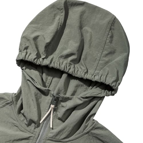 laydown image of Hooded Windbreaker Jacket