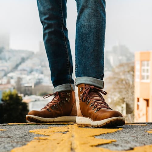 laydown image of Danner x Huckberry - Vertigo 917 'Gold Rush'