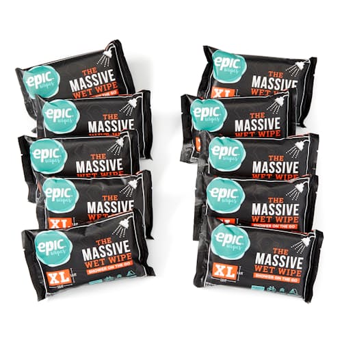 laydown image of 10 Pack - XL Disposable Epic Wipes