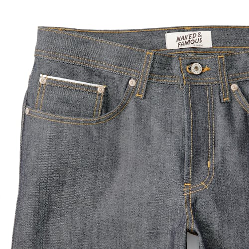 laydown image of Easy Guy - Straight Fit - Left Hand Twill Selvedge