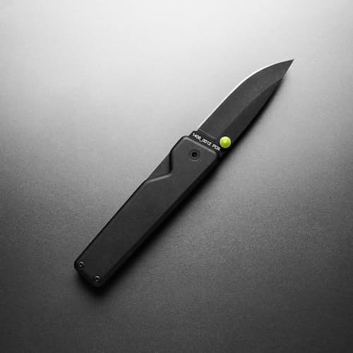 laydown image of The Chapter Knife - Straight Stonewashed Finish