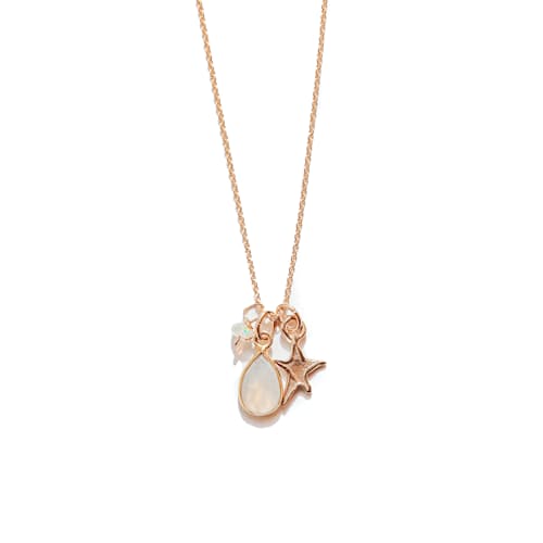 laydown image of Chalcedony Charm Necklace