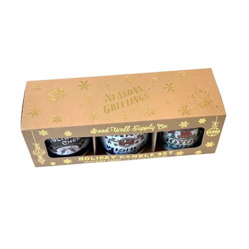 laydown image of Season Greetings Candle Gift Set