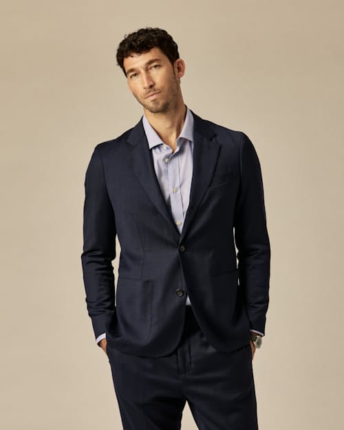 on model image of Rosedale Classic Patch Pocket Suit Jacket
