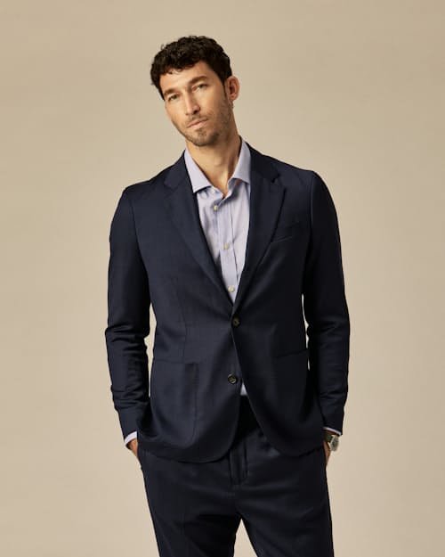 on model image of Rosedale Classic Patch Pocket Suit Jacket