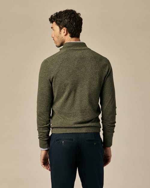 on model image of EasyCash Quarter Zip Sweater