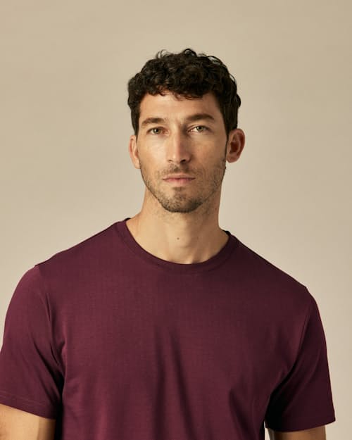 on model image of AloeKnit T-Shirt