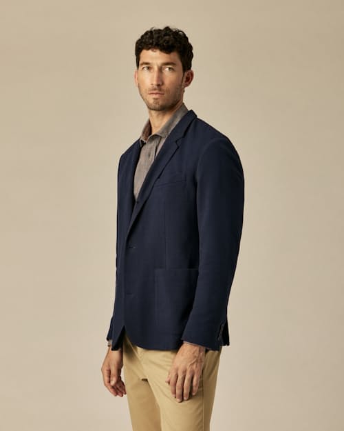 on model image of Knitted Sportcoat
