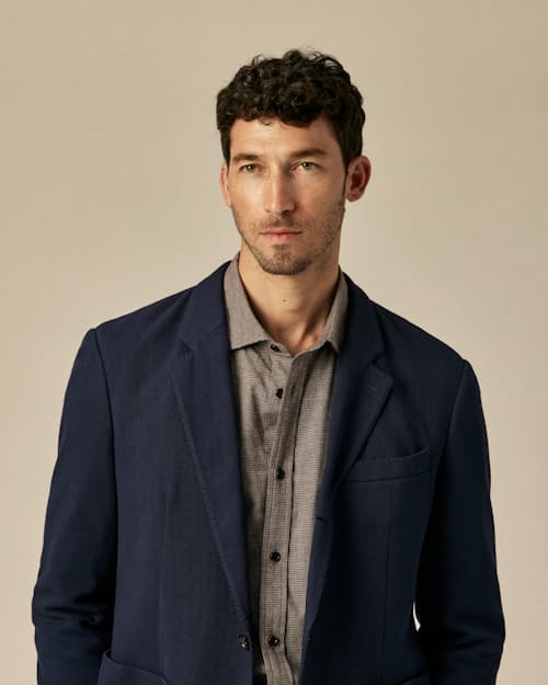on model image of Knitted Sportcoat