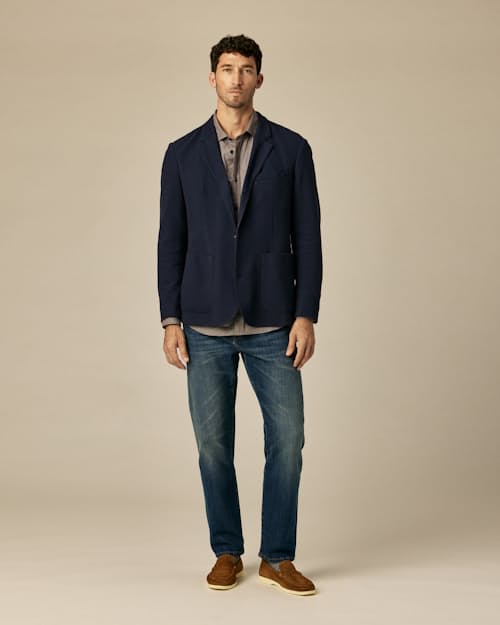 on model image of Knitted Sportcoat