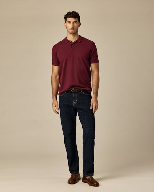 on model image of Braided Leather Belt