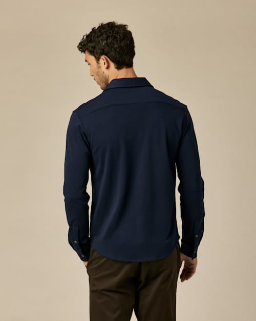 on model image of Aloeknit Long Sleeve Shirt