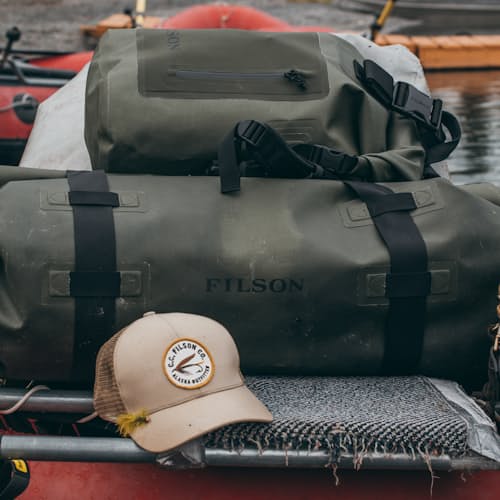 laydown image of Medium Submersible Dry Duffel Bag