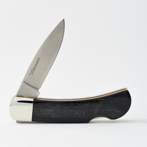 laydown image of Rare Petoskey Fossil + Jasper Pocket Knife