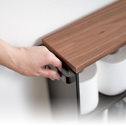 lifestyle image of Tower Rolling Slim Bathroom Cart With Handle