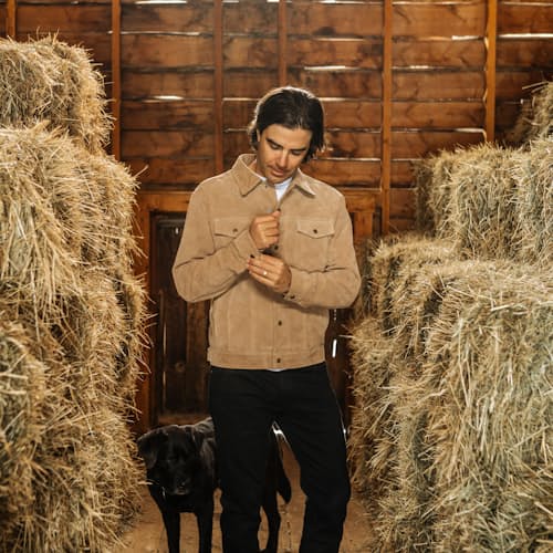 lifestyle image of Golden Bear Suede Trucker